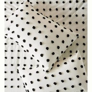 Anthropologie Black Pom-Pom Pillows